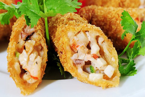 Công thức chả giò nhân hải sản phô mai kéo sợi béo thơm hấp dẫn